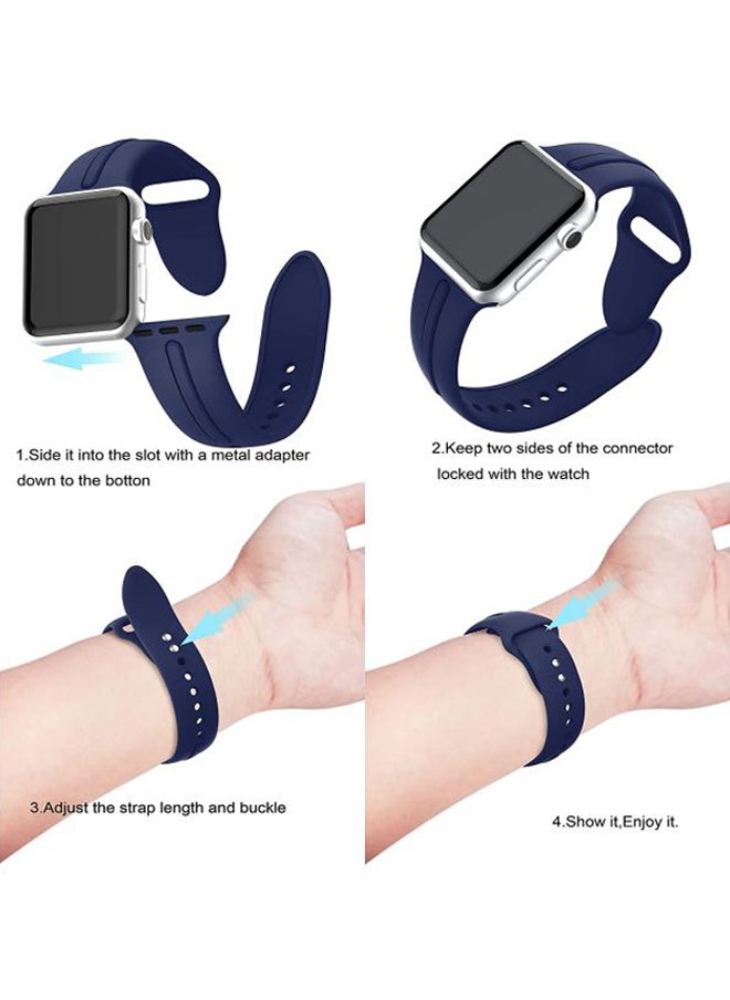 Replacement Band Strap For Apple Watch Series 42- 44mm Blue
