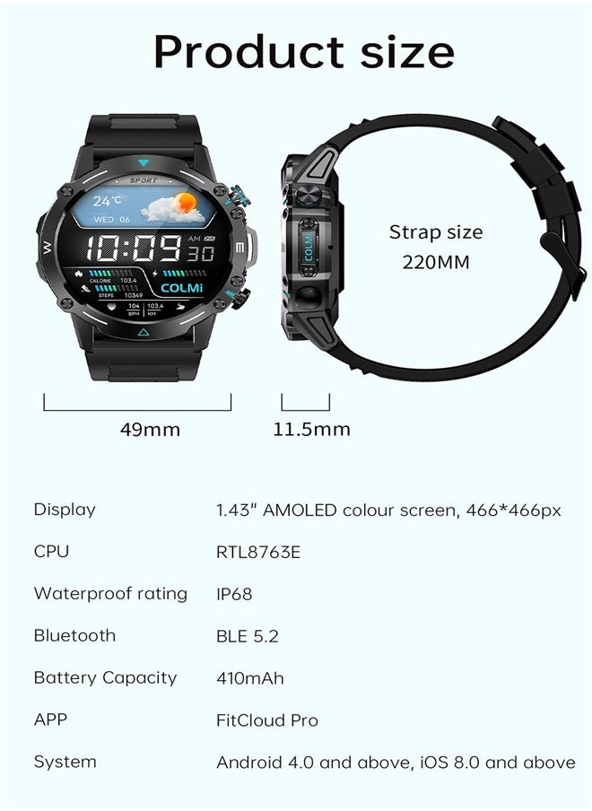 M42 Smart watch Sports Outdoor IP68 Waterproof Heart Rate Call Smart Watch