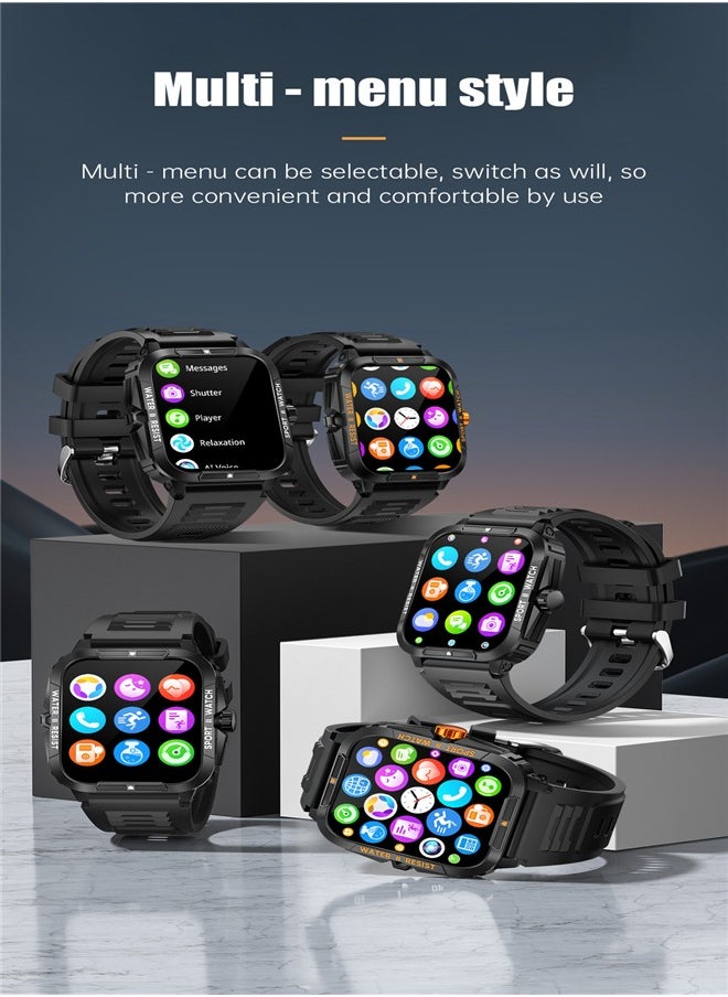 P76 Smart watchy Sport Heart Rate Step Meter 3ATM Waterproof Full Screen Smart Watch