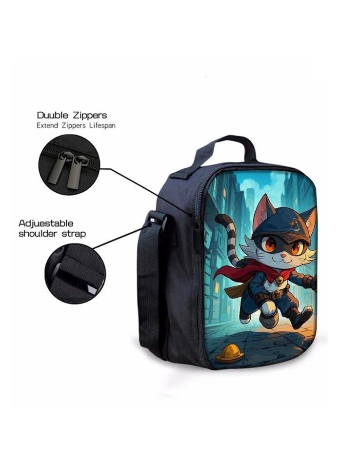 Cartoon three-piece schoolbag with zipper - 216