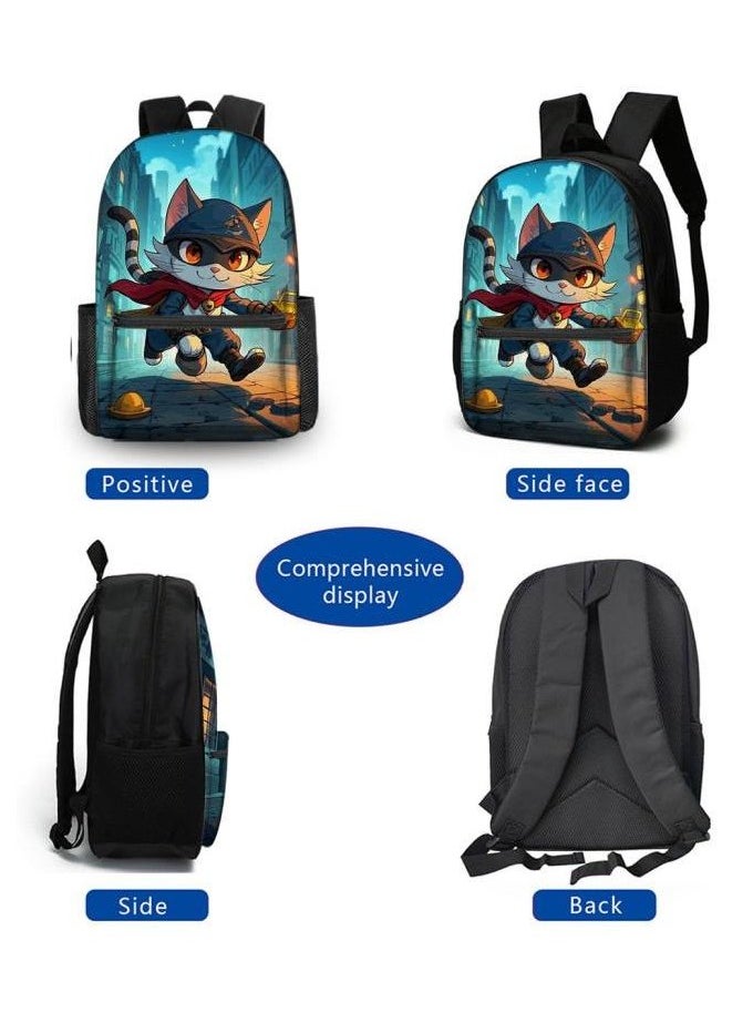 Cartoon three-piece schoolbag with zipper - 216