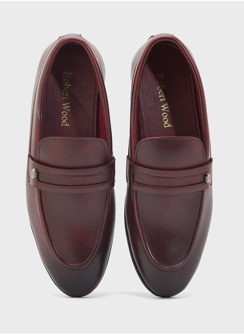 Clasisic Saddle Detail Formal Loafer Slip Ons