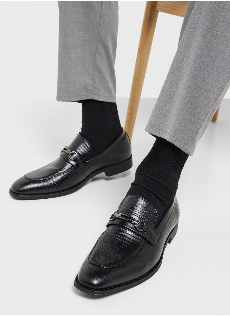 Textured Formal Slip Ons