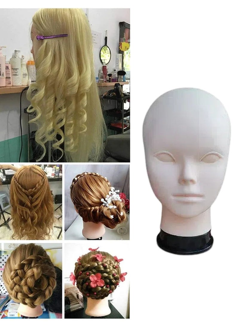 Professional 54cm Cosplay & Makeup Training Head – Wig Display Mannequin, Universal Head Size for Arab Hairstyling Practice