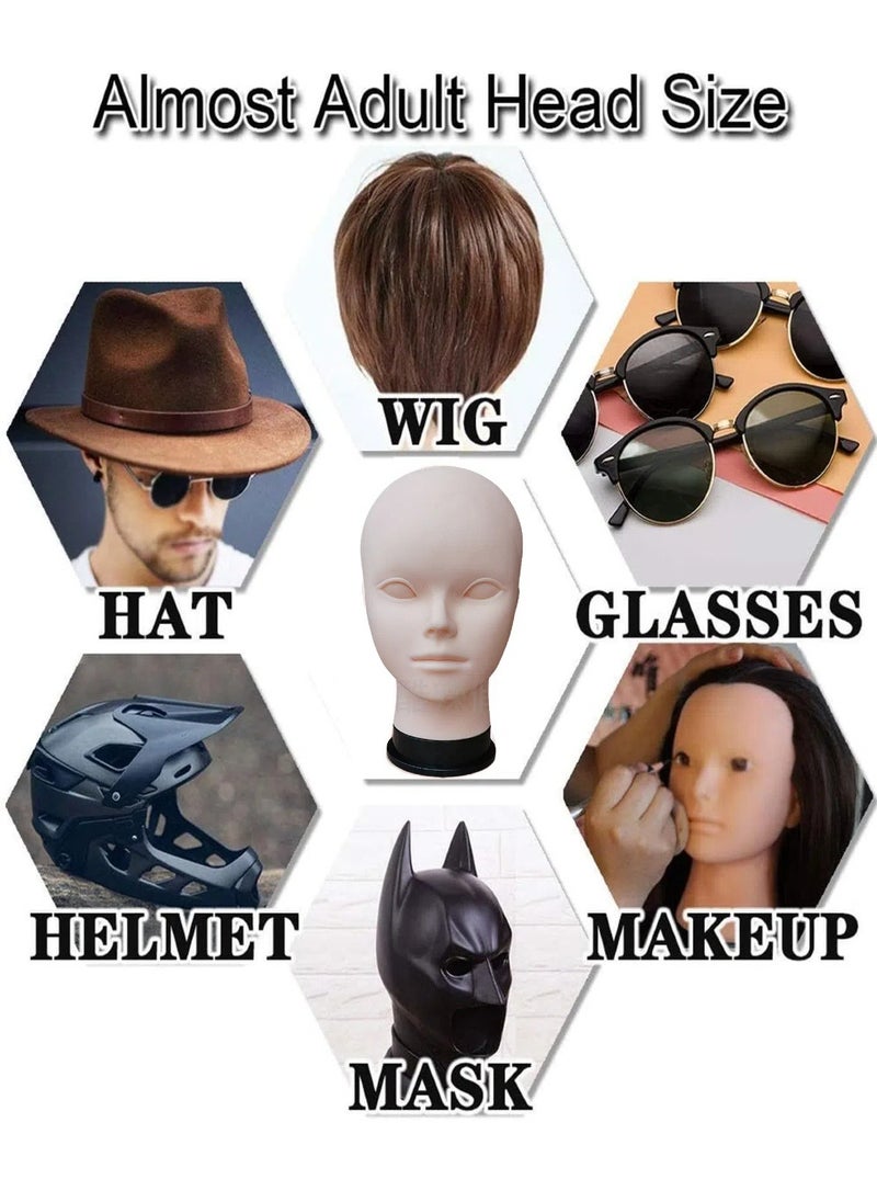 Professional 54cm Cosplay & Makeup Training Head – Wig Display Mannequin, Universal Head Size for Arab Hairstyling Practice