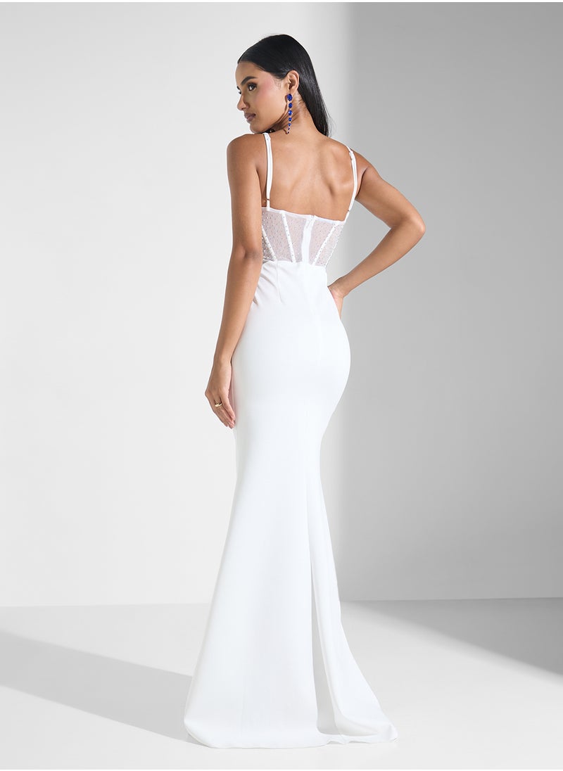 Strappy Corset Bodice Gown