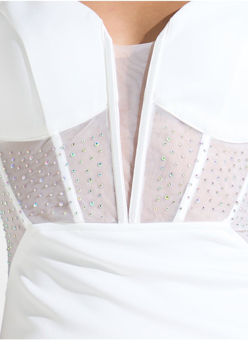 Strappy Corset Bodice Gown