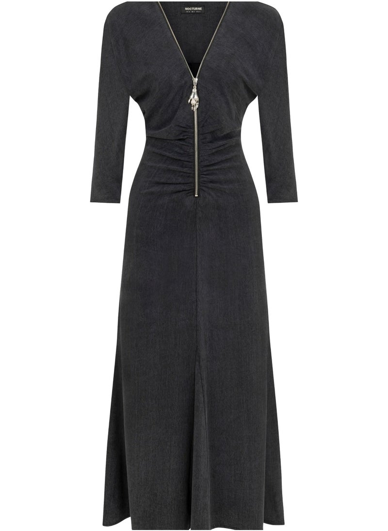 Zipper Front Dress