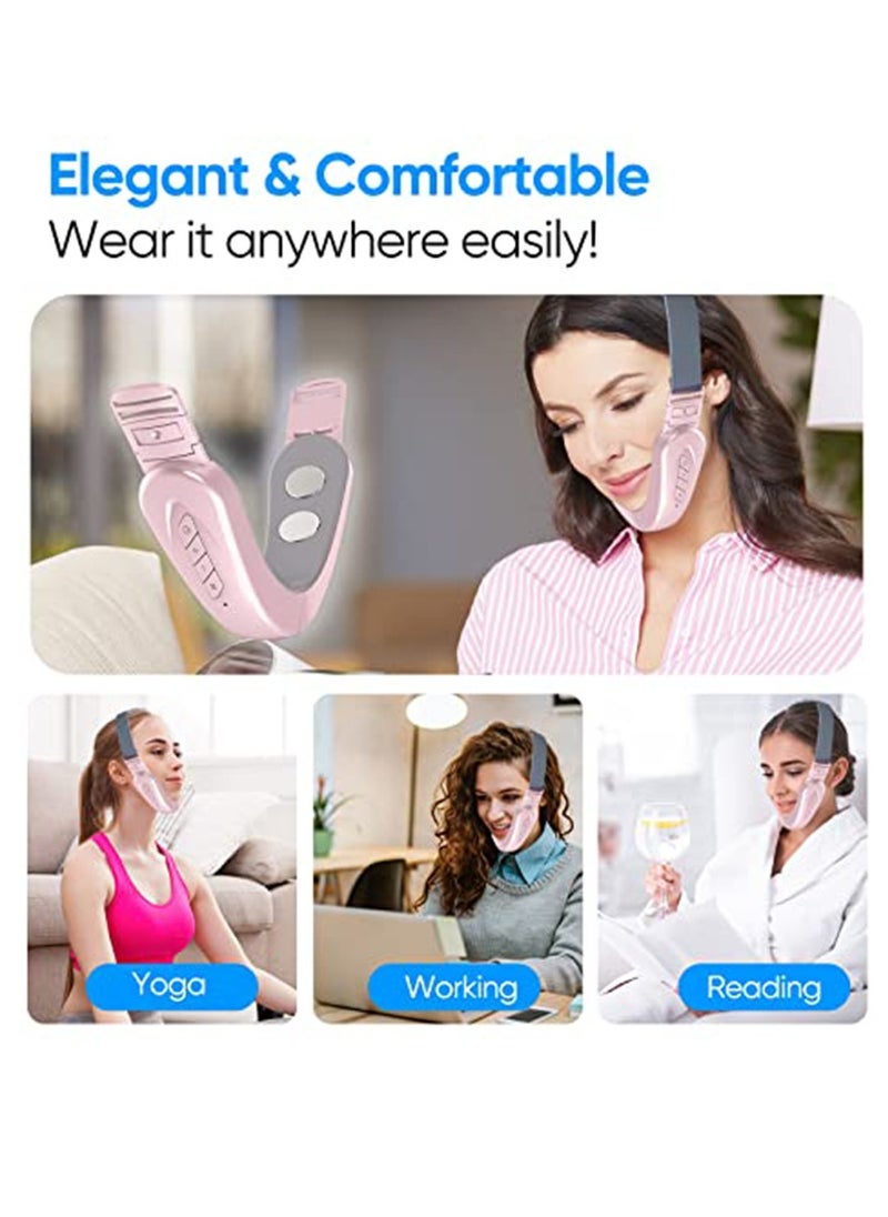 Electric Intelligent V-Shape Face Shaping Massager, Double Chin Reducer, Anti Aging Wrinkles Chin Slimming V Line Face Lifting Machine, Improve Facial Contour and Skin