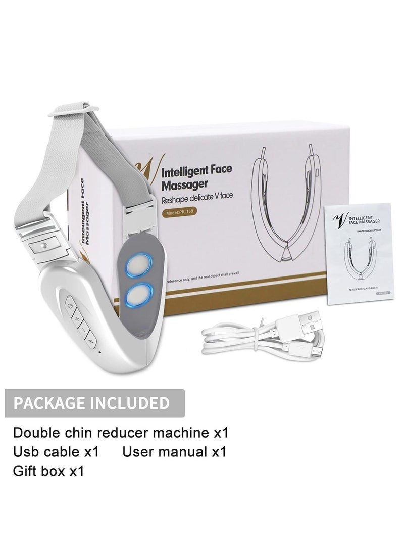 Electric Intelligent V-Shape Face Shaping Massager, Double Chin Reducer, Anti Aging Wrinkles Chin Slimming V Line Face Lifting Machine, Improve Facial Contour and Skin