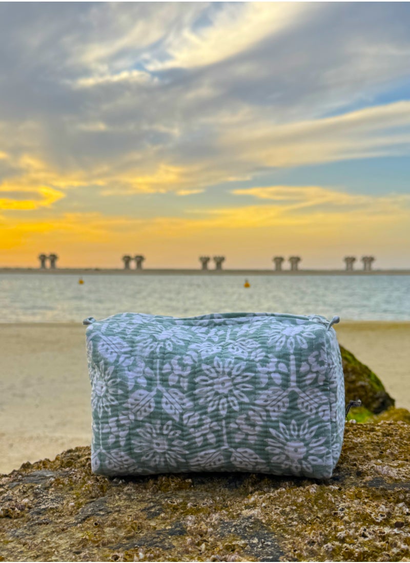 TohfaLuxe Sosan Handmade Block Printed Pouch