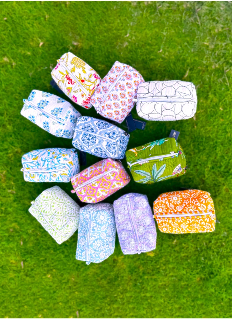 TohfaLuxe Lushe Handmade Block Printed Pouch