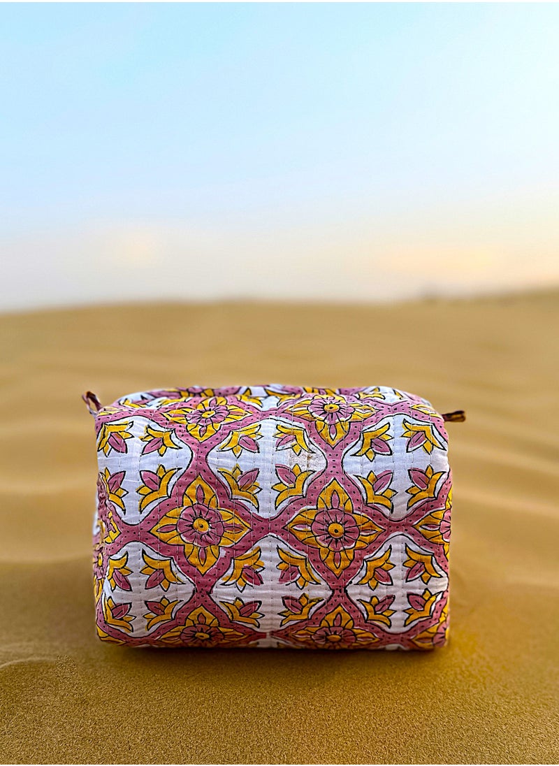 TohfaLuxe Tula Handmade Block Printed Pouch