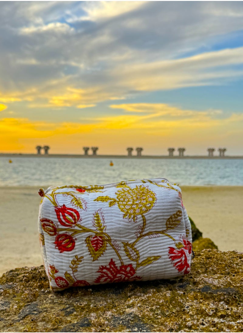 TohfaLuxe Oro Handmade Block Printed Pouch