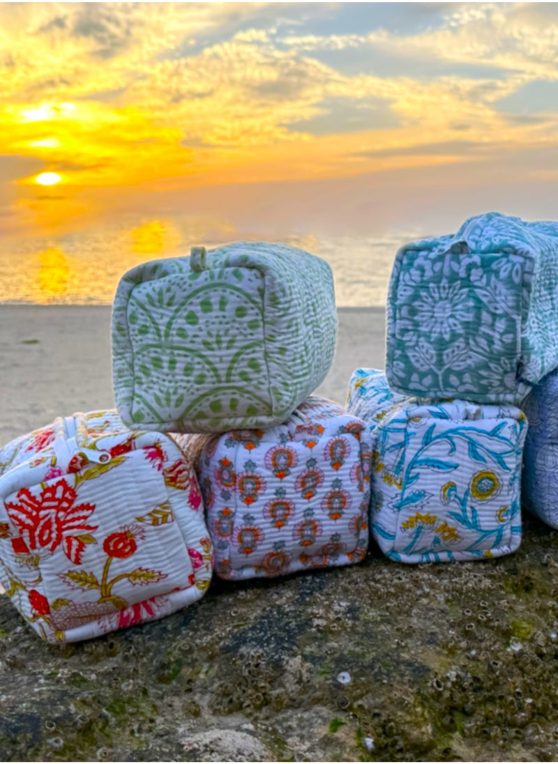 TohfaLuxe Oro Handmade Block Printed Pouch