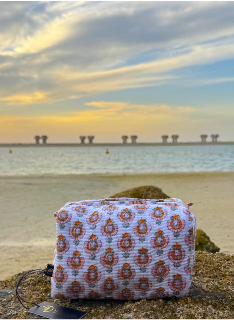 TohfaLuxe Banya Handmade Block Printed Pouch
