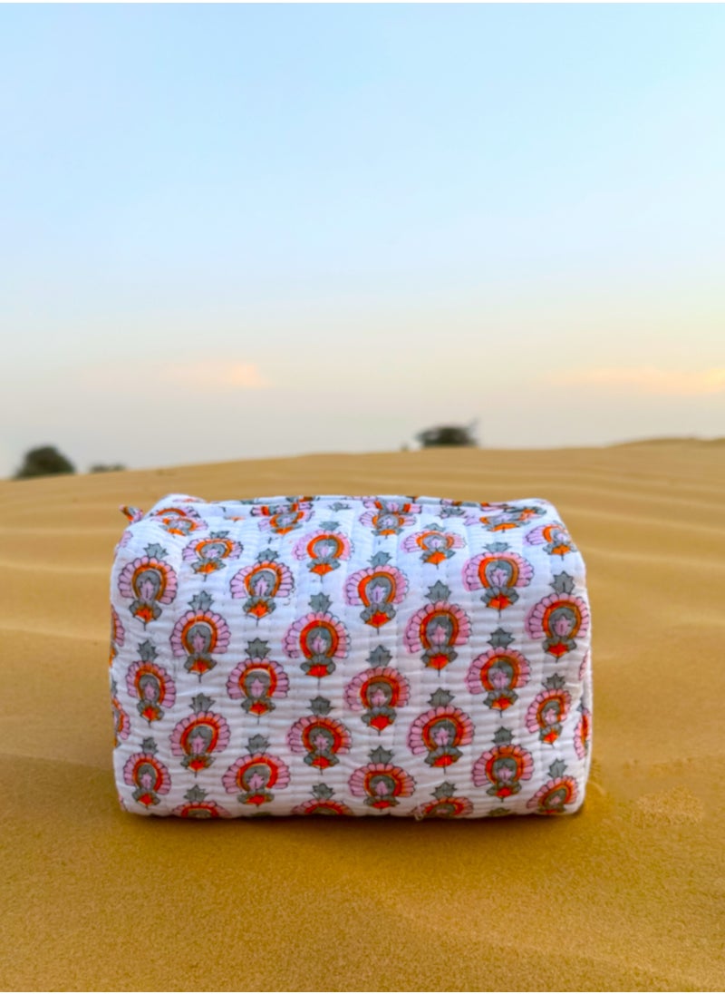 TohfaLuxe Banya Handmade Block Printed Pouch