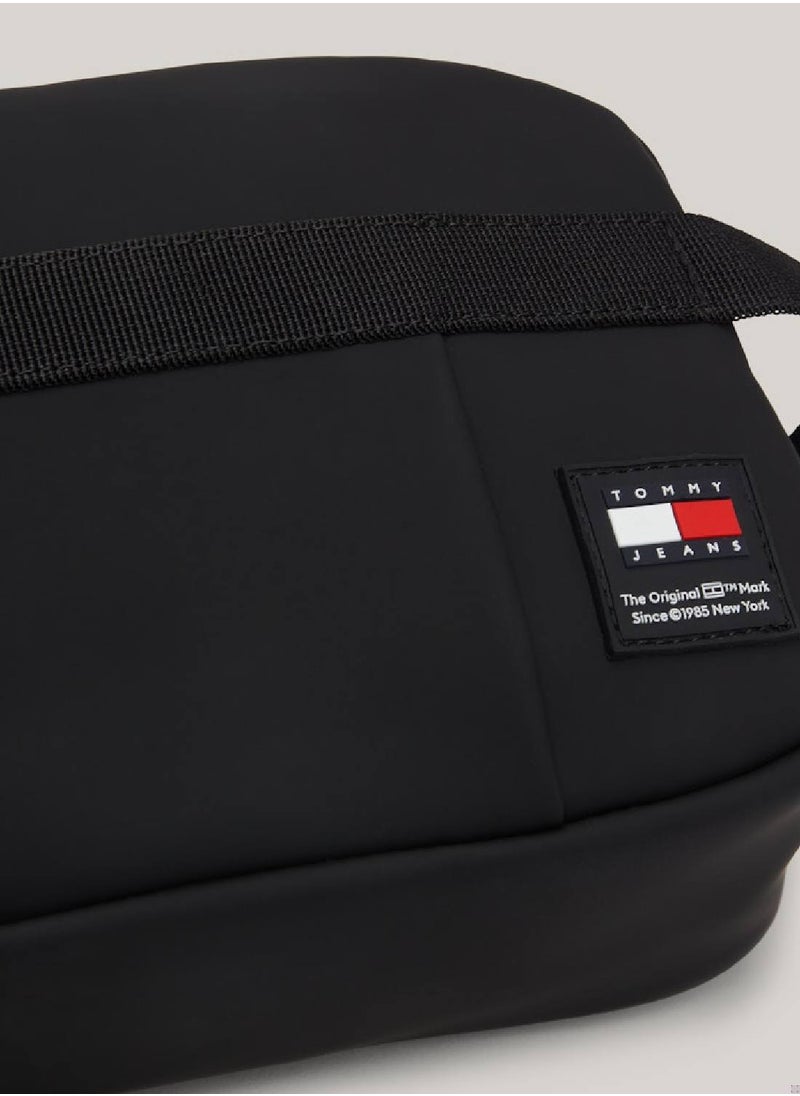 Men's Daily Washbag - faux leather, Black