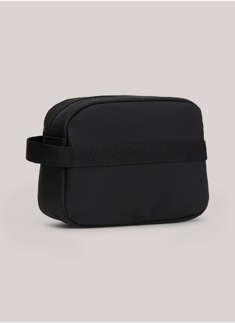 Men's Daily Washbag - faux leather, Black