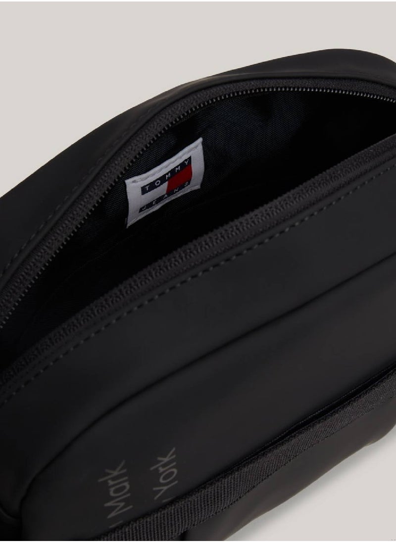 Men's Daily Washbag - faux leather, Black