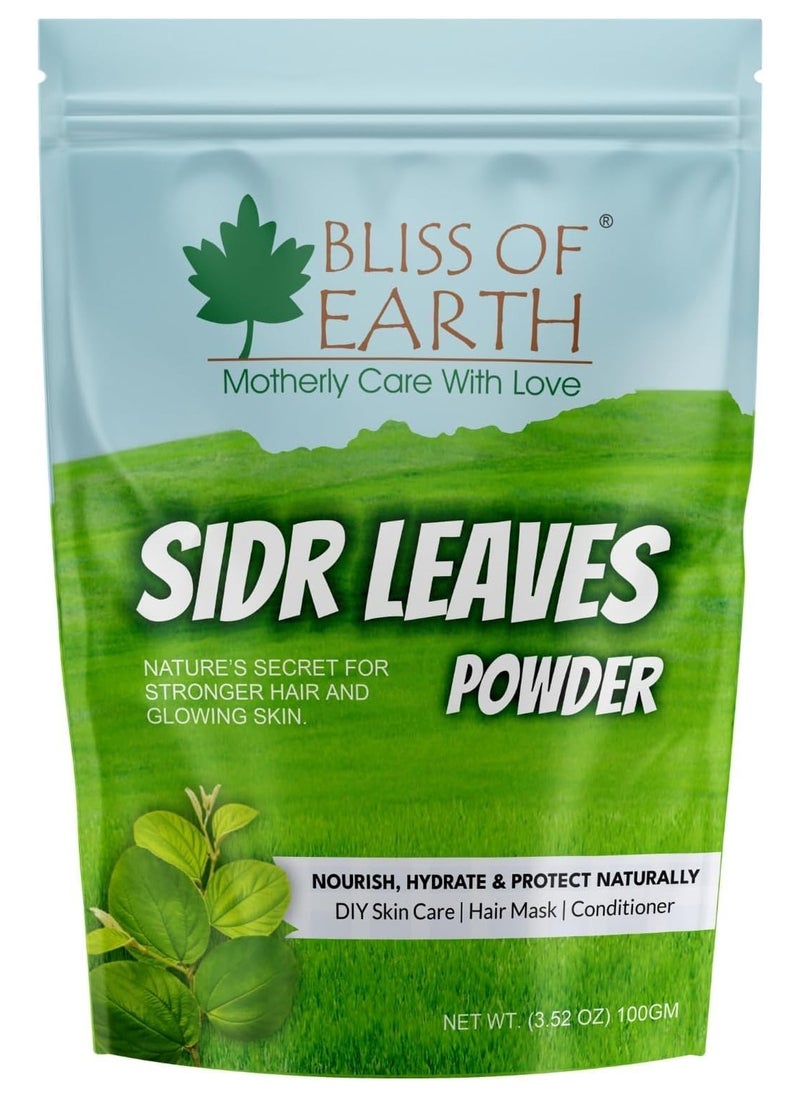 Sidr Powder for Hair and Body 100 Percent Pure Sidr Leaves Powder for Hair Growth Skin and Face Natural Hair Cleanser and Conditioner Pack of 3 x 100g