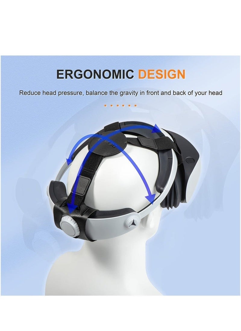 Adjustable Head Strap for PlayStation VR2, Lightweight Headband for PSVR2, Balances Head Pressure, Reduces Gravity, and Provides Enhanced Comfort