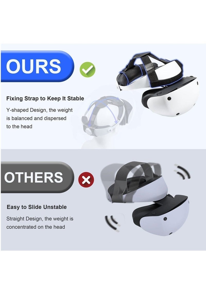 Adjustable Head Strap for PlayStation VR2, Lightweight Headband for PSVR2, Balances Head Pressure, Reduces Gravity, and Provides Enhanced Comfort
