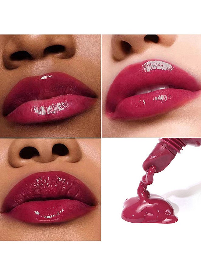 Peptide Lip Tint, Lip Gloss Lip Balm Moisturizes Lips, Tinted Lipstick, Helps Lock Moisture For Fuller And Softer Lips 10ml (Raspberry Jelly)