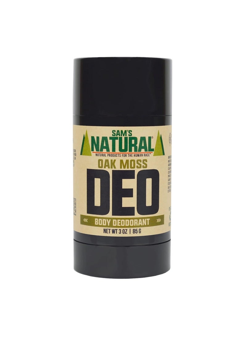 Sam’s Natural Deodorant - Oak Moss - Aluminum Free DEO - No phthalates, parabens, sulfates, or dyes - Made in New Hampshire - For Men, Women, Unisex - Vegan, Cruelty Free - 3 oz