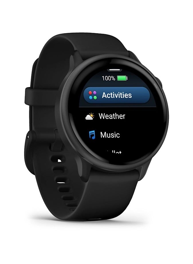 Vívoactive 6 - 42MM - Slate with Black Band - Up to 11 Days of  Battery life  - 1.2