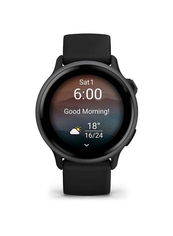 Vívoactive 6 - 42MM - Slate with Black Band - Up to 11 Days of  Battery life  - 1.2