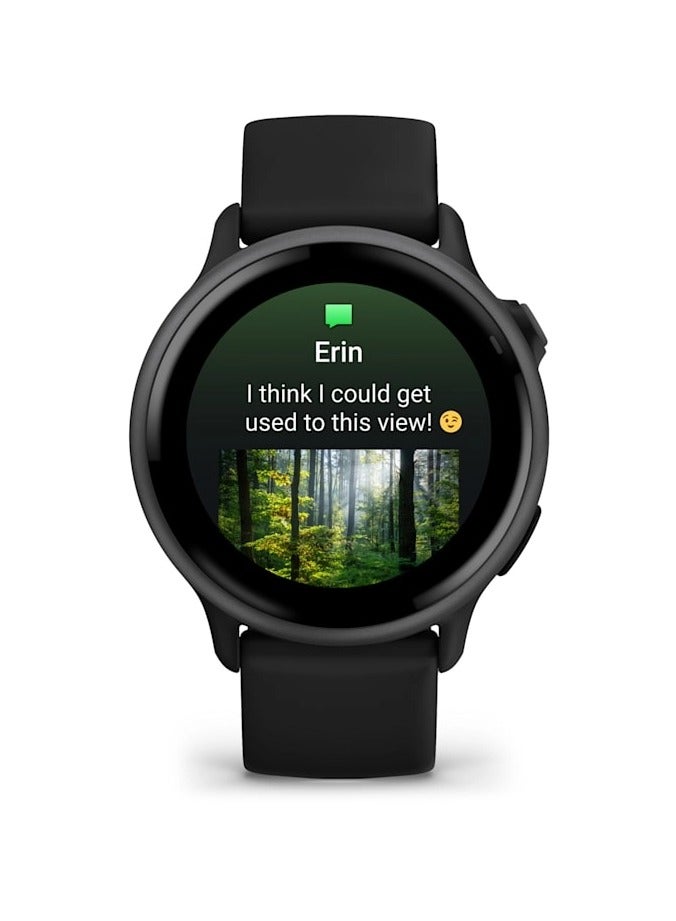Vívoactive 6 - 42MM - Slate with Black Band - Up to 11 Days of  Battery life  - 1.2