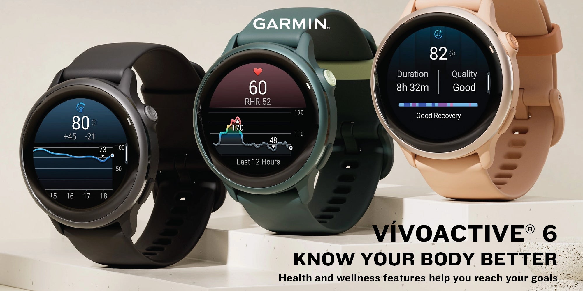 Vívoactive 6 - 42MM - Slate with Black Band - Up to 11 Days of  Battery life  - 1.2