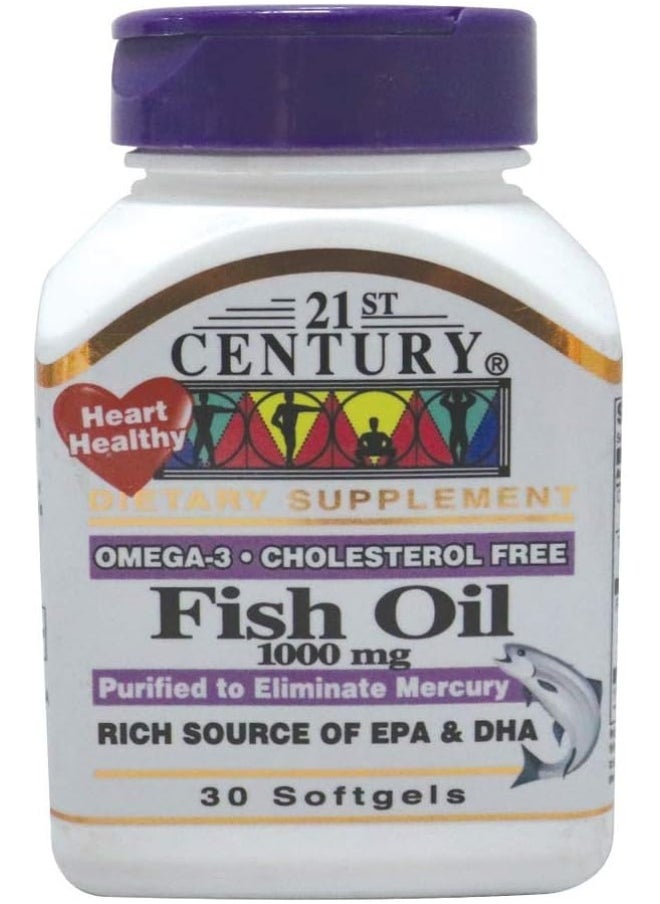 Fish Oil 1000 Mg, 30 Softgels