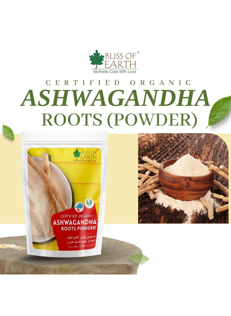 3x100gm Ashwagandha Root Powder Organics Certified Withania Somnifera Helps To Promotes Better Strength & Stamina