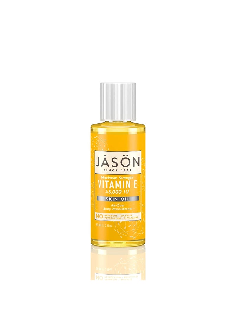 JASON Vitamin E 45,000 IU Skin Oil, Maximum Strength, 2 Ounce Bottle