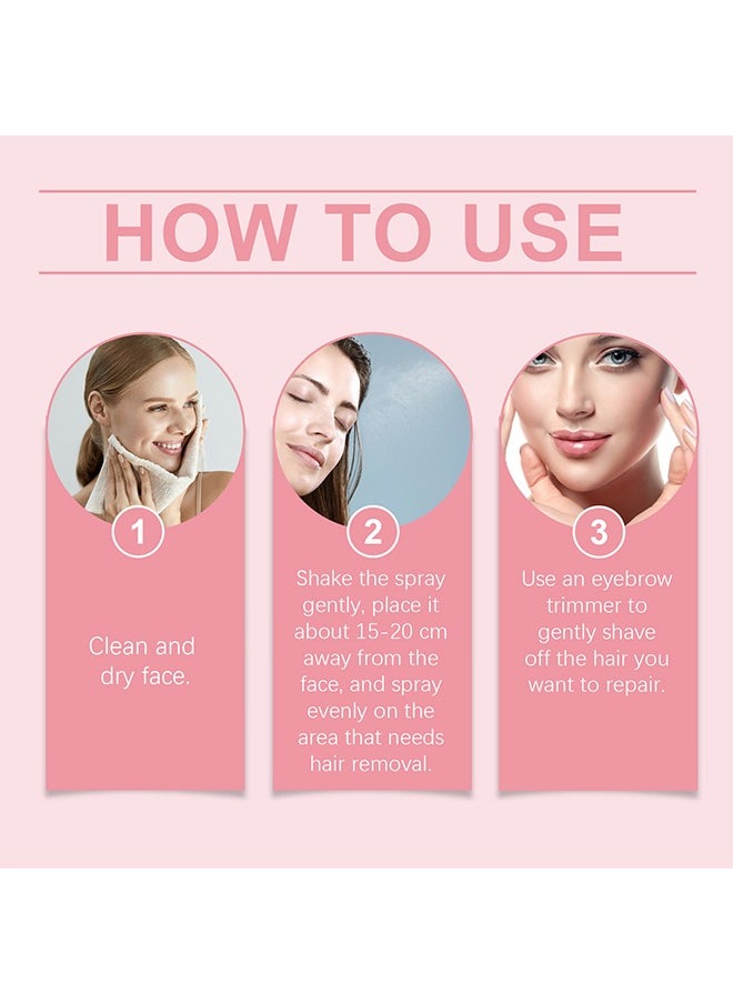 Hair Identifier Spray, Hair Identifier Spray for Face Shaving Dermaplaning, White Dermaplaning Spray, Dermaplaning Face Spray Powder, Skin Hair Identifier Spray