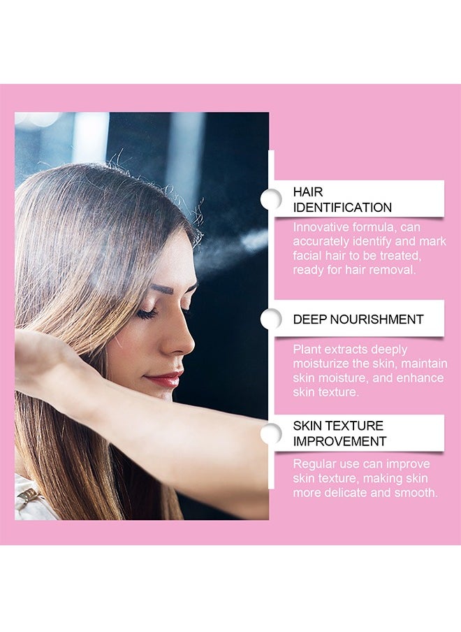 Hair Identifier Spray, Hair Identifier Spray for Face Shaving Dermaplaning, White Dermaplaning Spray, Dermaplaning Face Spray Powder, Skin Hair Identifier Spray