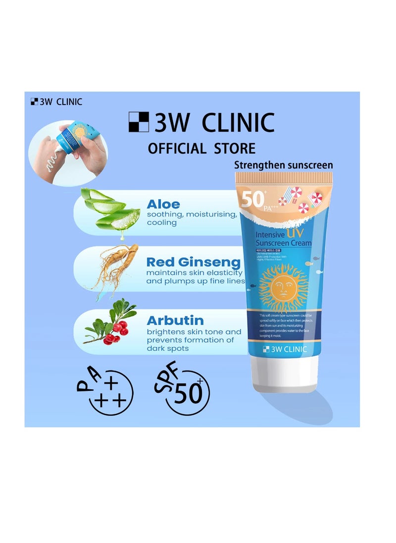 3W CLINIC fortified sunscreen 70ml（ pa+++ spf50+）
