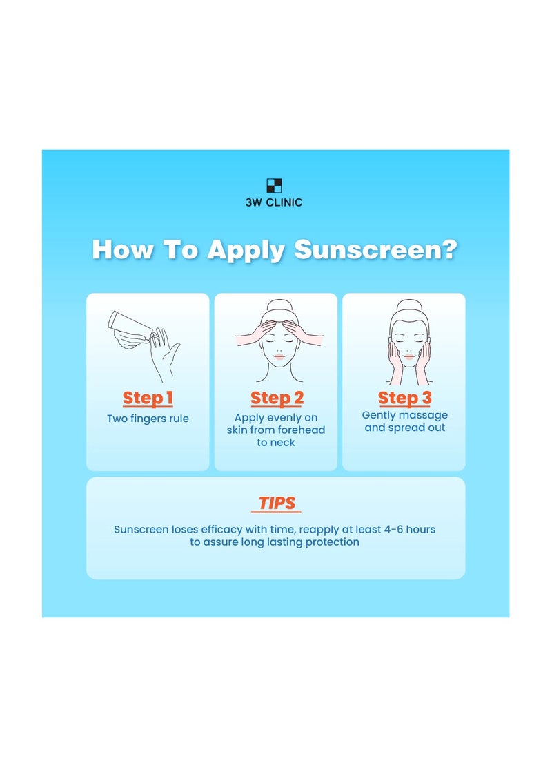 3W CLINIC fortified sunscreen 70ml（ pa+++ spf50+）