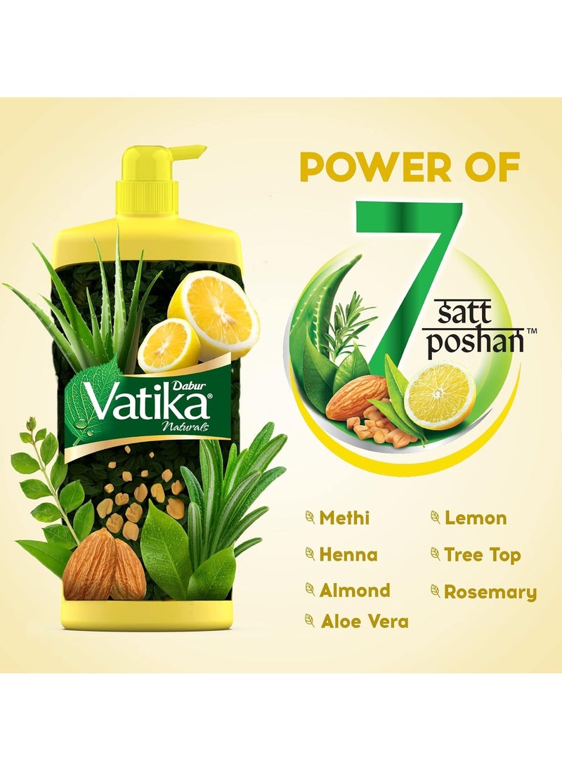 Lemon Anti-Dandruff Shampoo - 1L | Reduces Dandruff from 1st wash | Moisturises Scalp | Provides Gentle Cleansing, Conditioning & Nourishment to Hair