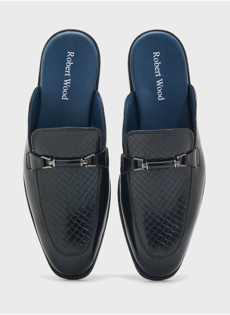Trim Detail Loafer Mules