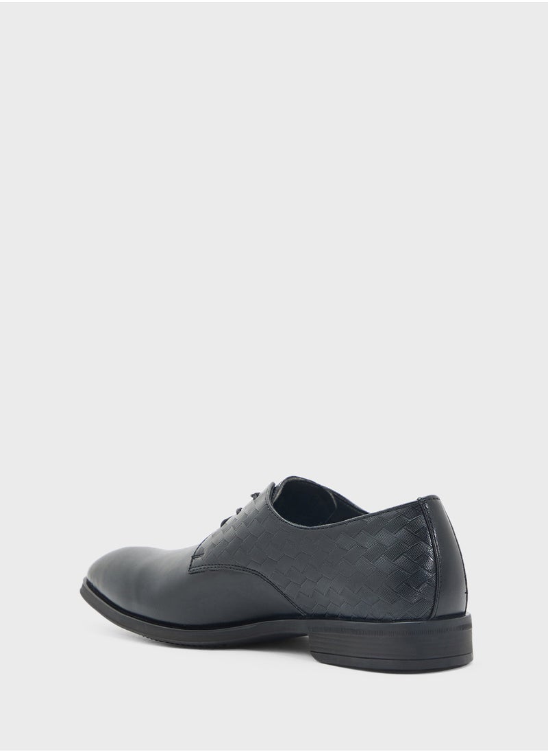 Embossed Texture Formal Lace Ups