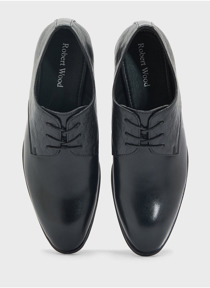 Embossed Texture Formal Lace Ups