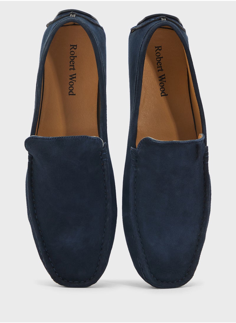 Genuine Suede Leather Loafers