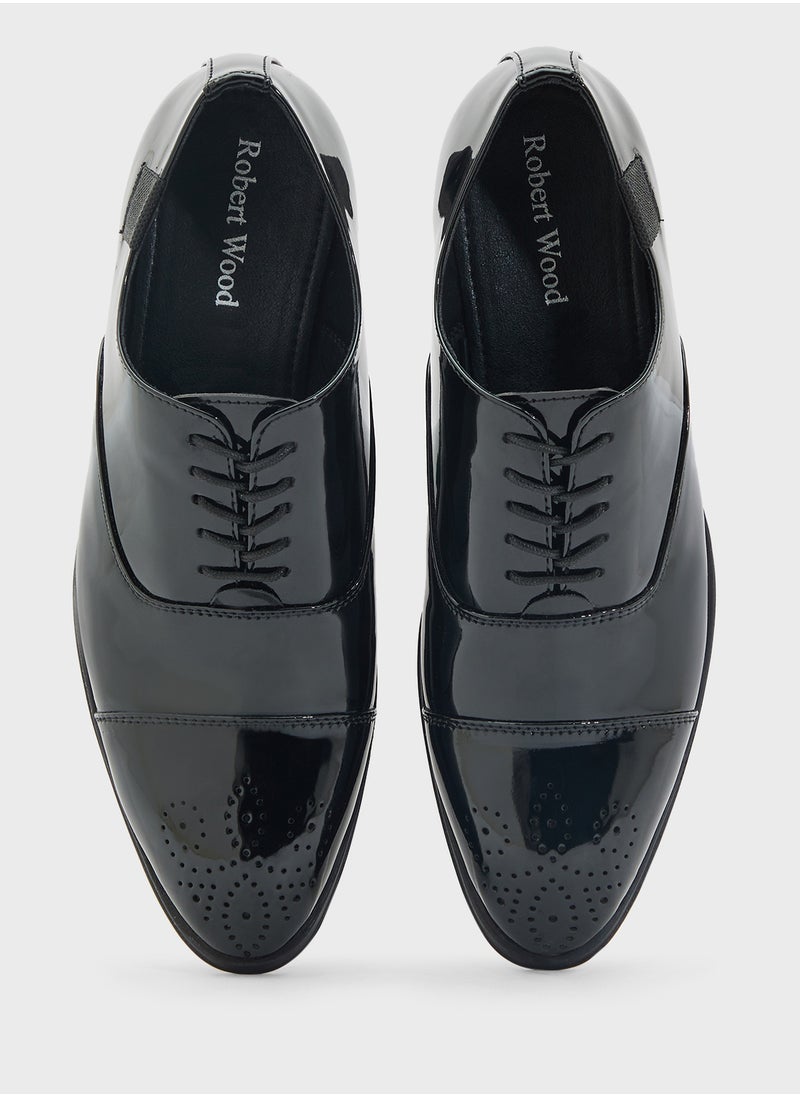 Brogue Design Patent Oxford Lace Ups