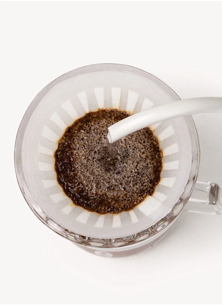 V Shape Coffee Filter Paper 50 Pieces Disposable Pour Over Cone Filters for Home Coffee Grounds