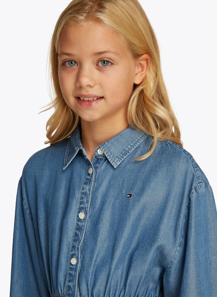 Kids Chambray Shirt Ls Dress