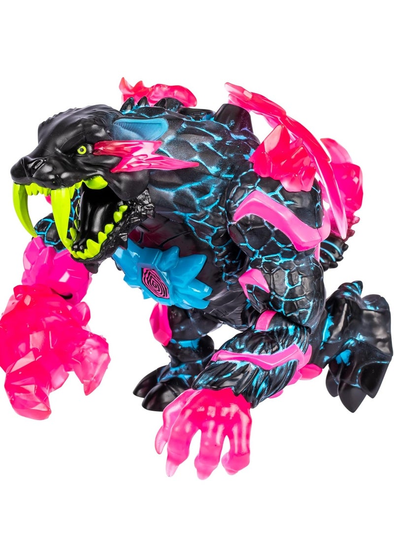 MrBeast Lab Apex Beast Neon Panther Collector Figure, Standing at 6.5 Inches/16.5cm Tall, with Extreme Detailing, Premium Packaging, 13 Points of Articulation and Chomp Jaw