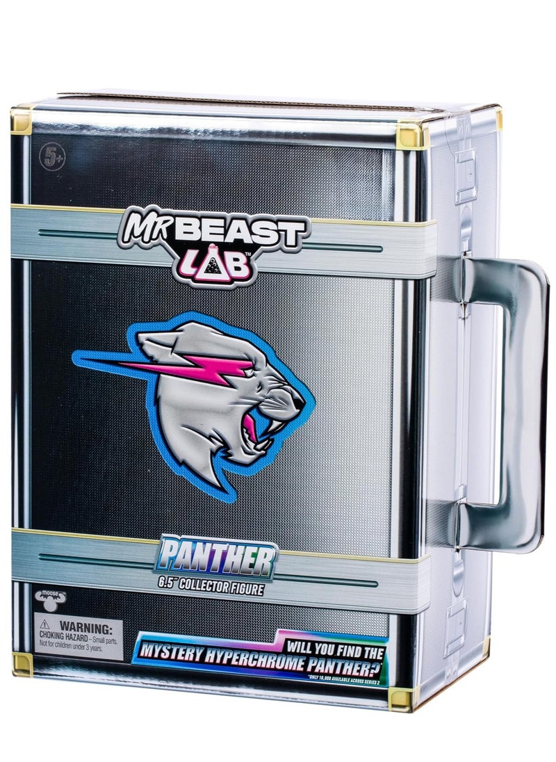 MrBeast Lab Apex Beast Neon Panther Collector Figure, Standing at 6.5 Inches/16.5cm Tall, with Extreme Detailing, Premium Packaging, 13 Points of Articulation and Chomp Jaw